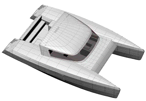 Catamaran RB 42' project rendering