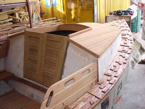Wooden boat structure