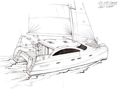 Catamaran Sailboat Boat Design