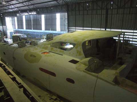 Construction in progress of the P1500 Catamaran