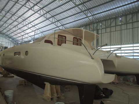 Construction in progress of the P1500 Catamaran