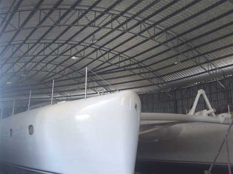 Construction in progress of the P1500 Catamaran