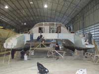 Construction in progress of the P1500 Catamaran