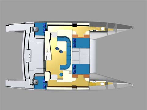 Sailing Catamaran Wasabi P1500 - Click to zoom.