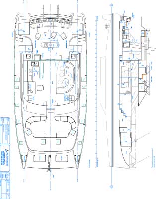 RB 55' Power Sailing Catamaran.