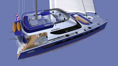 RB 55' Power Sailing Catamaran.