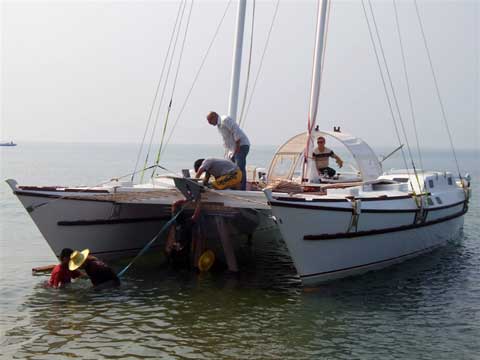 Sailing Catamaran TIKI 38' - Click to zoom.