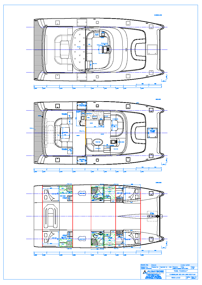 Power catamaran RB 50' projects