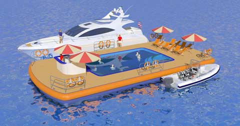 Floating Swimming Pools, can be made to order. - Click to zoom.