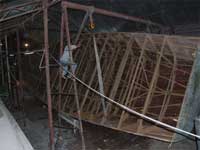 One of the more complex phases of the boat building - The upside down