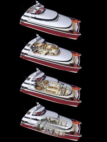 MegaByte 75'  Catamaran Motor Yacht - Click to zoom.