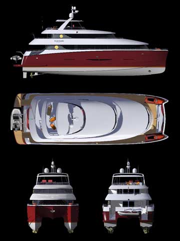 MegaByte 75'  Catamaran Motor Yacht - Click to zoom.